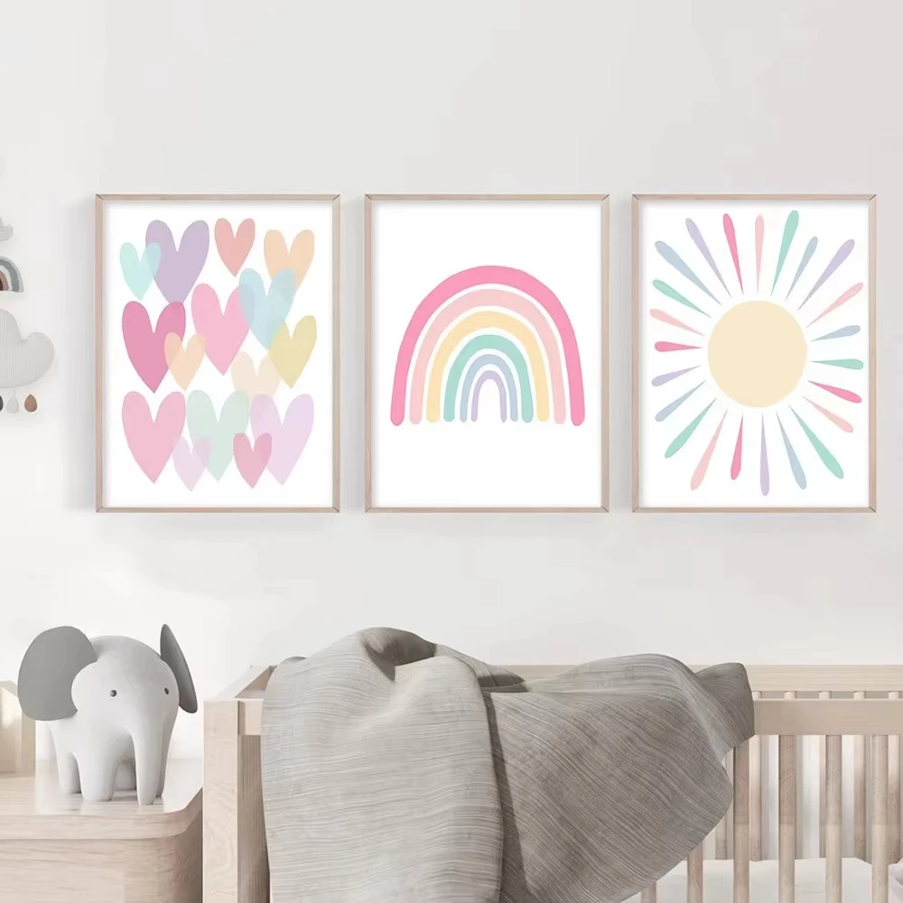 Baby Nursery Frames - (No frame)Cartoon Heart Poster Painting Nursery