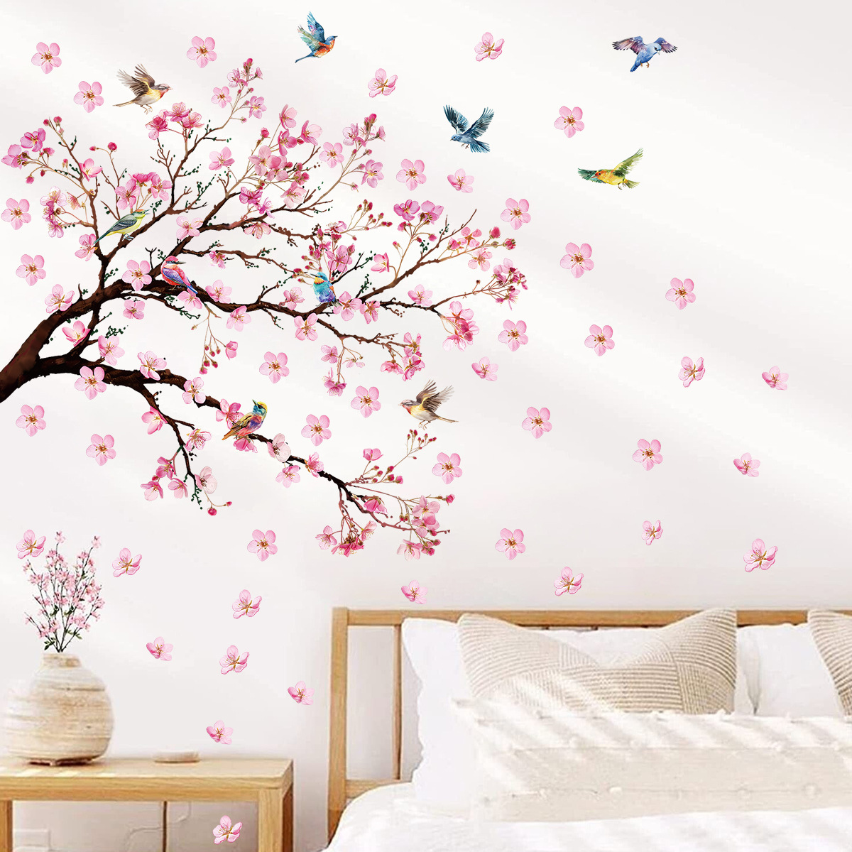 Watercolour Bird Flower Wall S - Baby Girl Nursery Quotes review and price
