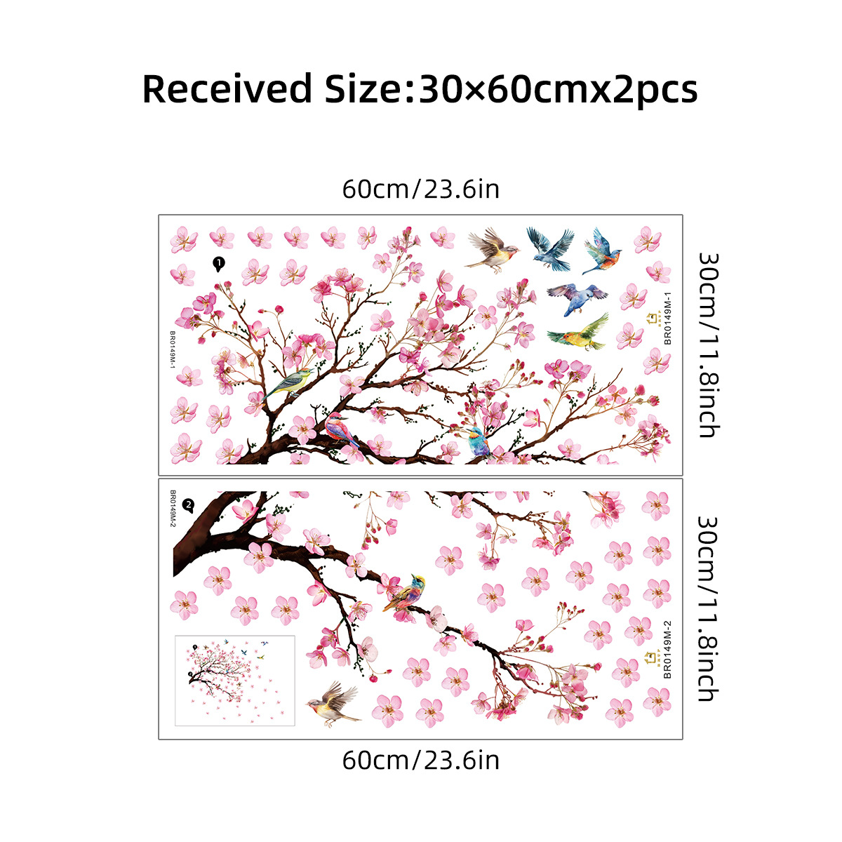 Watercolour Bird Flower Wall S - Baby Girl Nursery Quotes review and price
