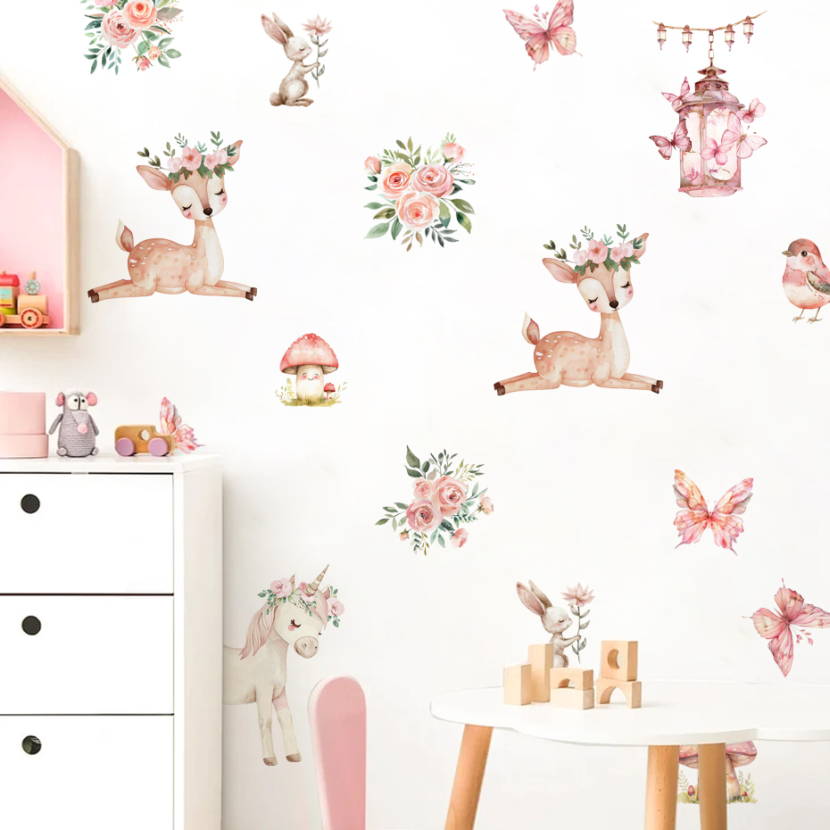 Cartoon Beautiful Deer House W - Baby Girl Nursery Quotes review and price