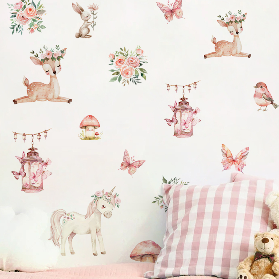 Cartoon Beautiful Deer House W - Baby Girl Nursery Quotes review and price