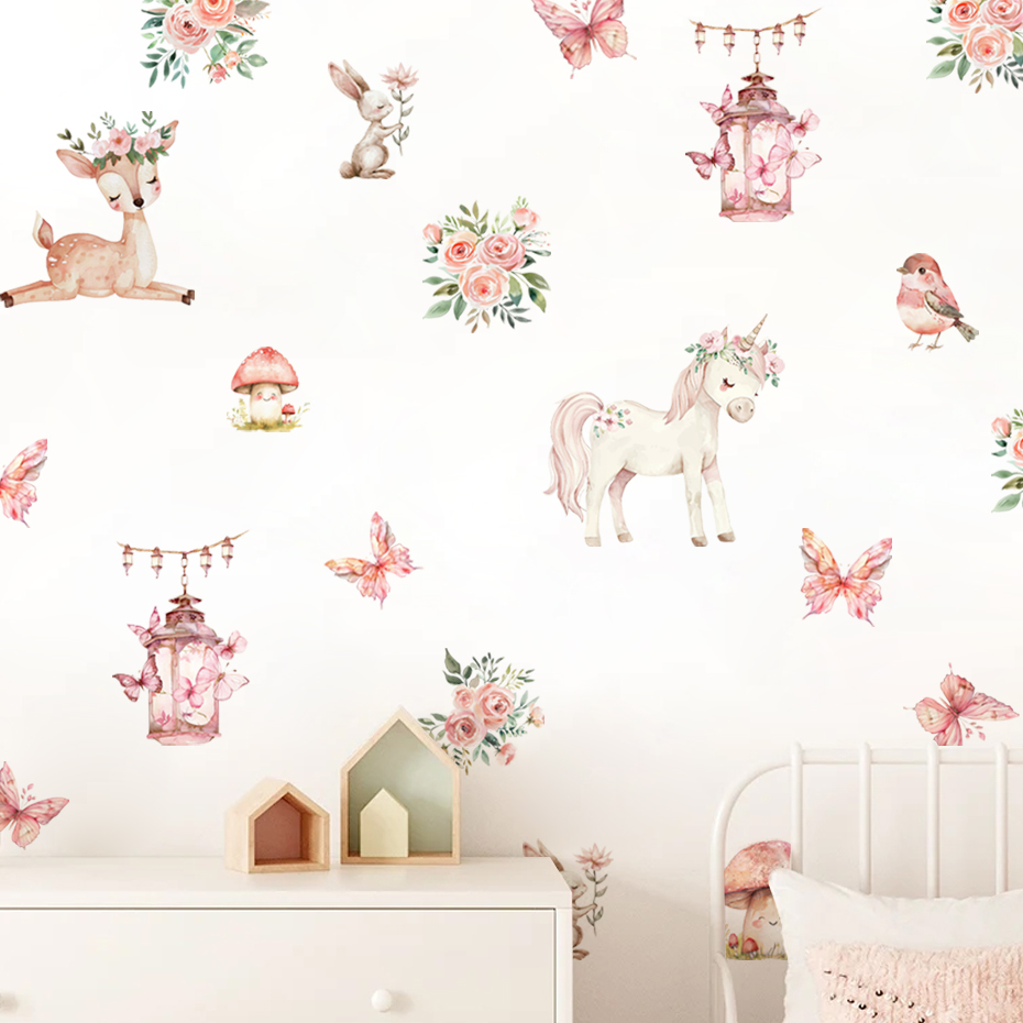 Cartoon Beautiful Deer House W - Baby Girl Nursery Quotes review and price