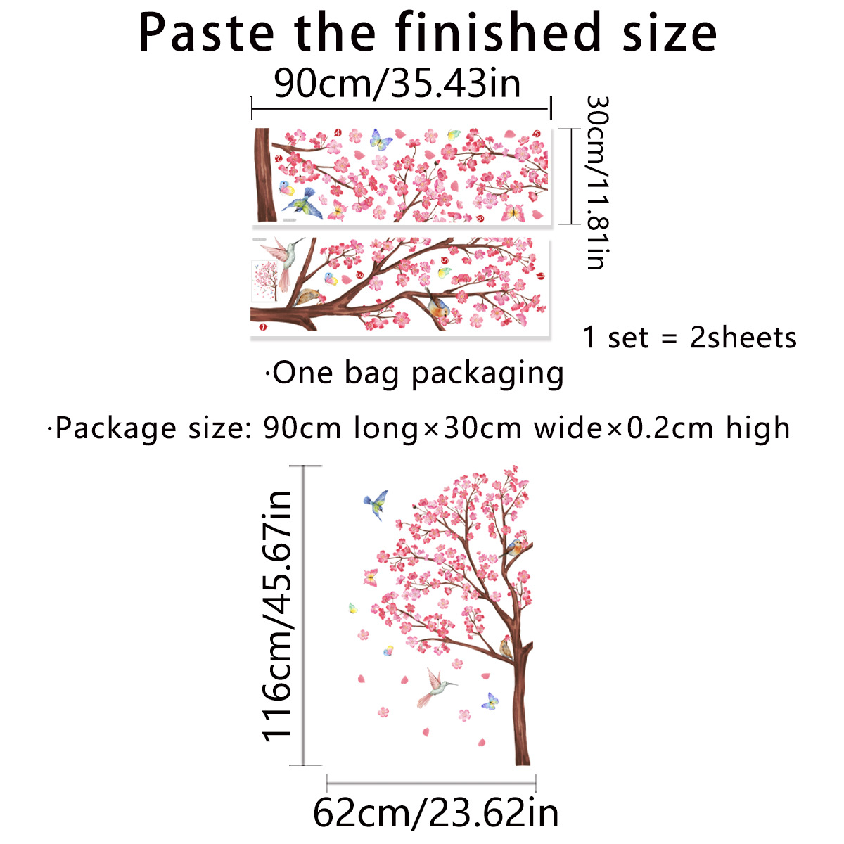 Watercolour Bird Flower Wall S - Baby Girl Nursery Quotes review and price