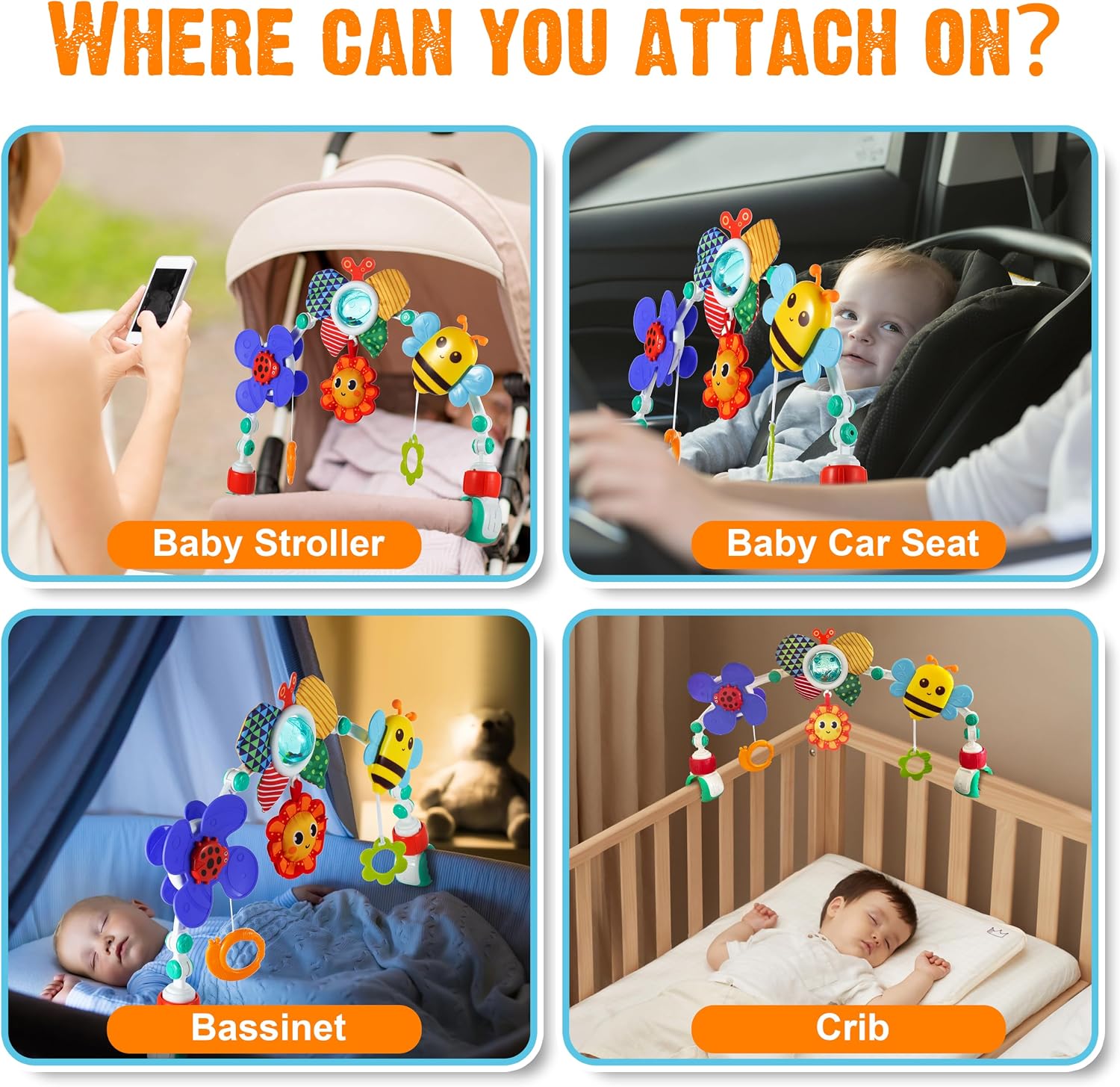 Adjustable Arch Bassinet Toys  - Baby Nursery Trolley review and price