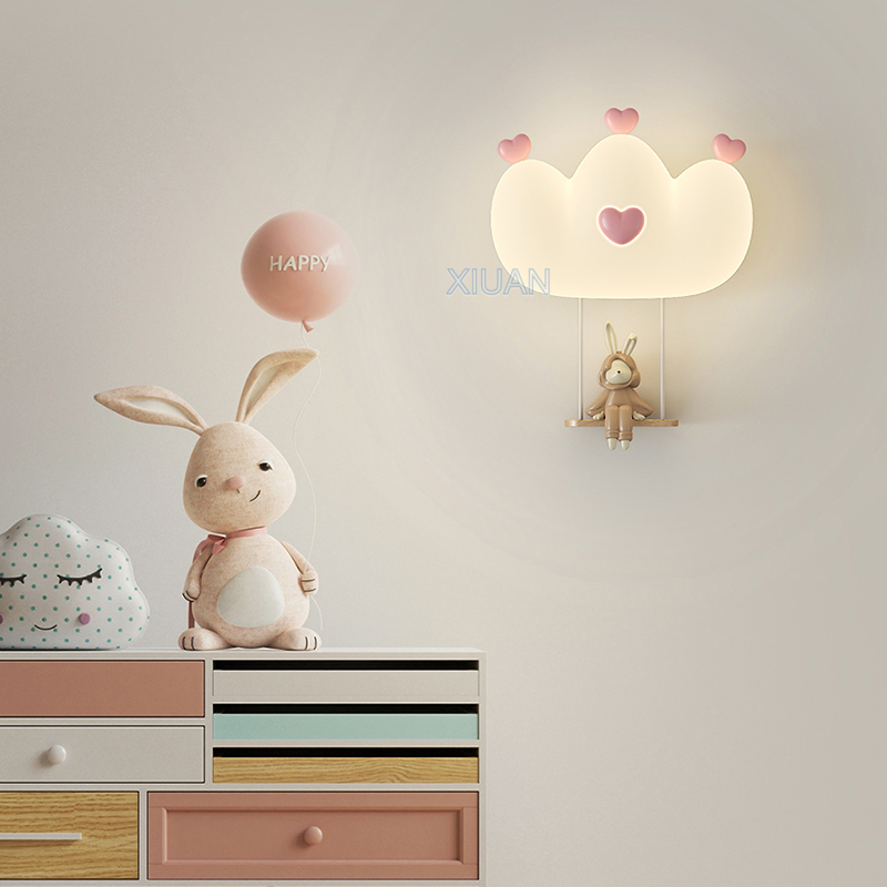 Romantic Pink Crown Wall Lamps - Baby Nursery Wall Lights review and price