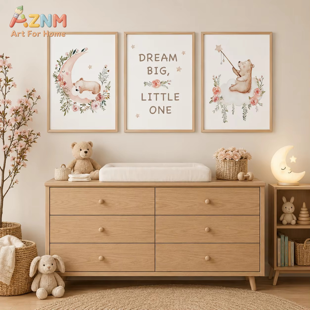 AZNM Nursery Flower Wall Art,  - Baby Girl Nursery Quotes review and price