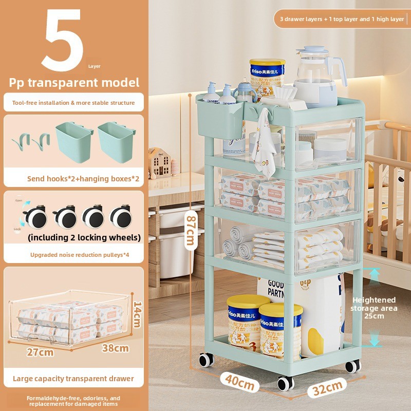 Movable Baby Storage Cart Mult - Baby Nursery Trolley review and price