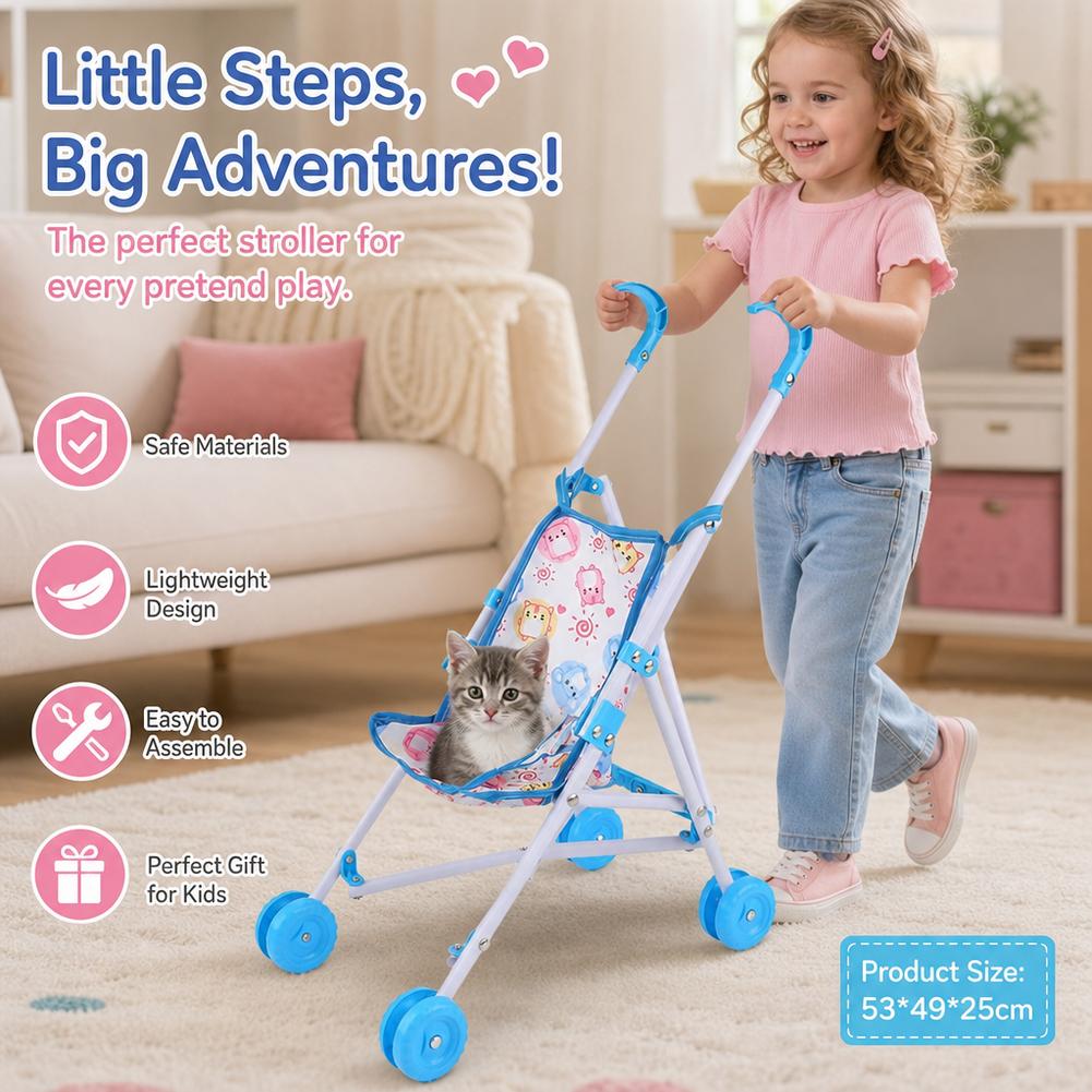 Doll Stroller Pink Baby Pram T - Baby Nursery Trolley review and price