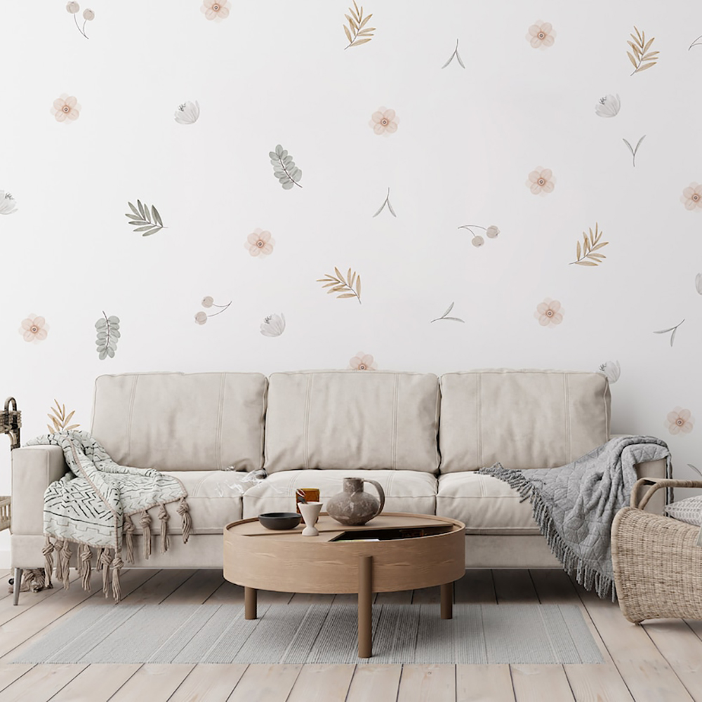 Boho Leaves Botanical DIY Wall - Baby Girl Nursery Quotes review and price