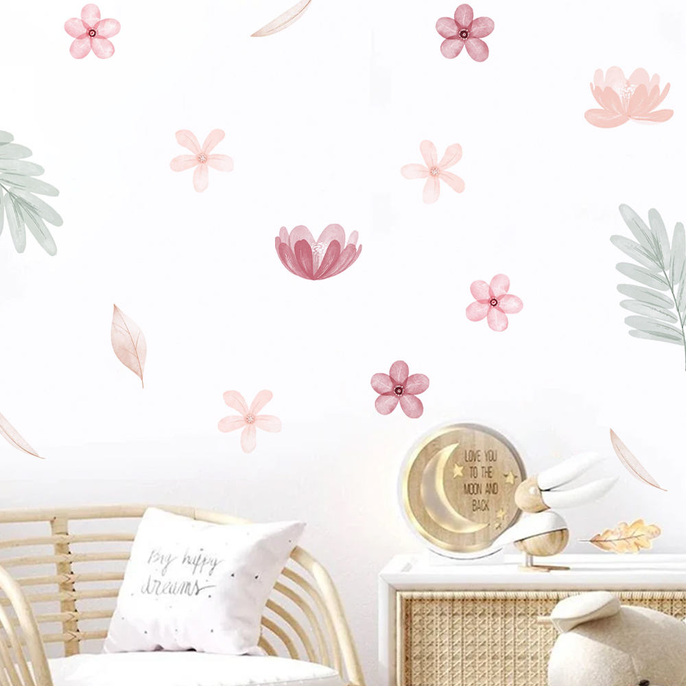 Boho Leaves Botanical DIY Wall - Baby Girl Nursery Quotes review and price