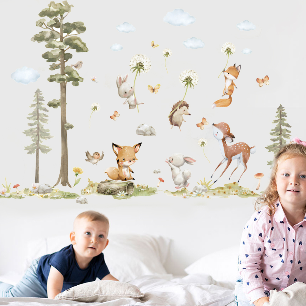 Cute Forest Animals Wall Stick - Baby Girl Nursery Quotes review and price