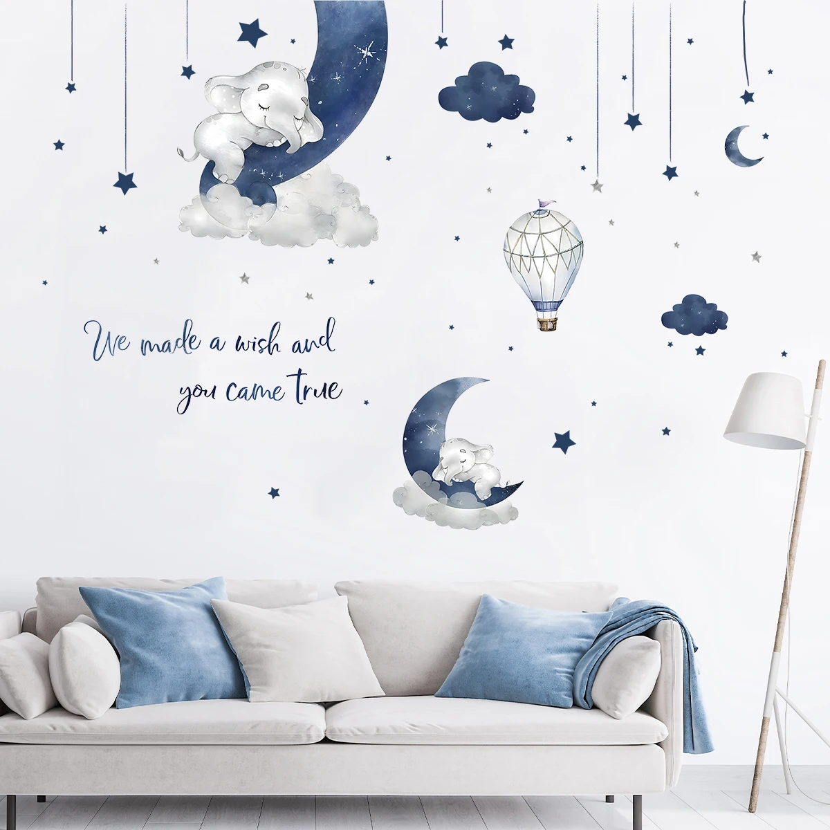 1Pc Cartoon Animal Elephant Wa - Baby Girl Nursery Quotes review and price