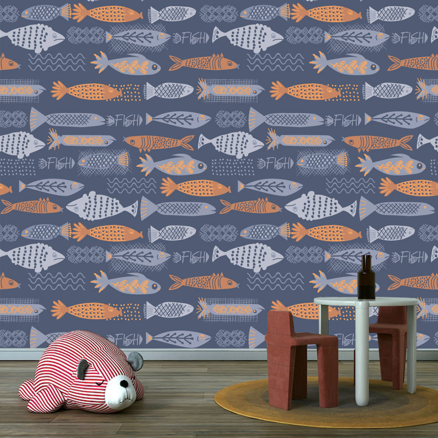 10+ Fish Design Waterproof Pee - Baby Nursery Peel And Stick Wallpaper review and price