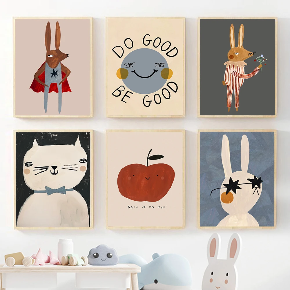 (No frame)Funny Cartoon Rabbit - Baby Nursery Frames review and price
