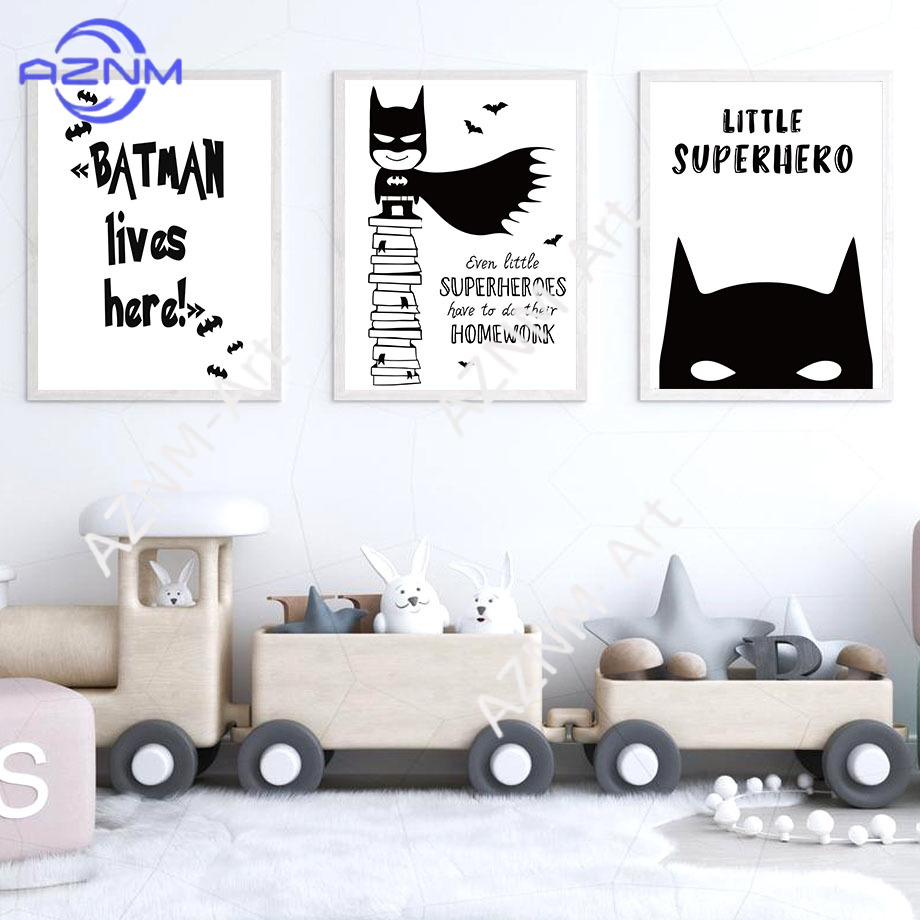 Wall Art Canvas Painting Bat C - Baby Nursery Boy review and price