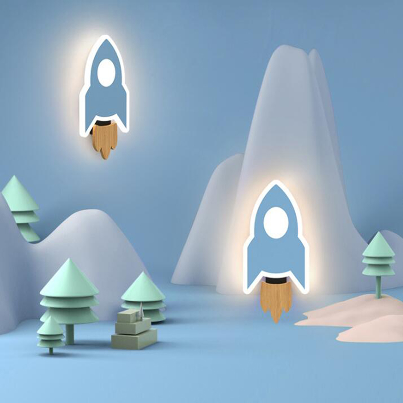 Cartoon LED Rocket Wall Lamp M - Baby Nursery Wall Lights review and price